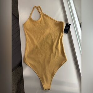 Abercrombie & Fitch Asymmetric Light Orange Bodysuit